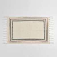 Natural Cotton Rug with Tassels - sashaaworld