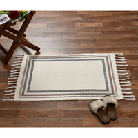 Natural Cotton Rug with Tassels - sashaaworld