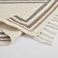 Natural Cotton Rug with Tassels - sashaaworld