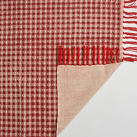 Red and White Plaid Rug