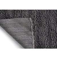 Charcoal Tufted Striped Bathroom Rug