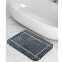 Grey Anti- Slip Micro fiber Bathmat Pack of 2