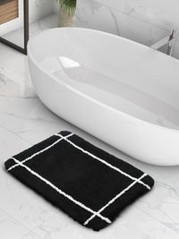 Black  Anti- Slip Micro fiber Bathmat Pack of 2