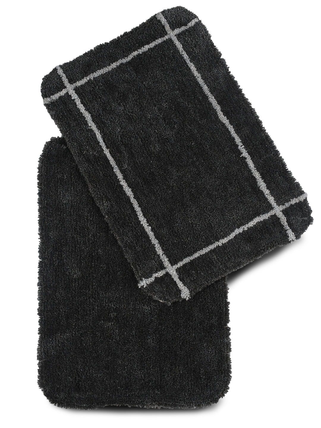 Charcoal Anti- Slip Micro fiber Bathmat Pack of 2