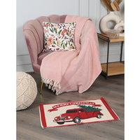 Red Truck with Christmas Tree Rug