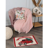 Red Truck with Christmas Tree Rug