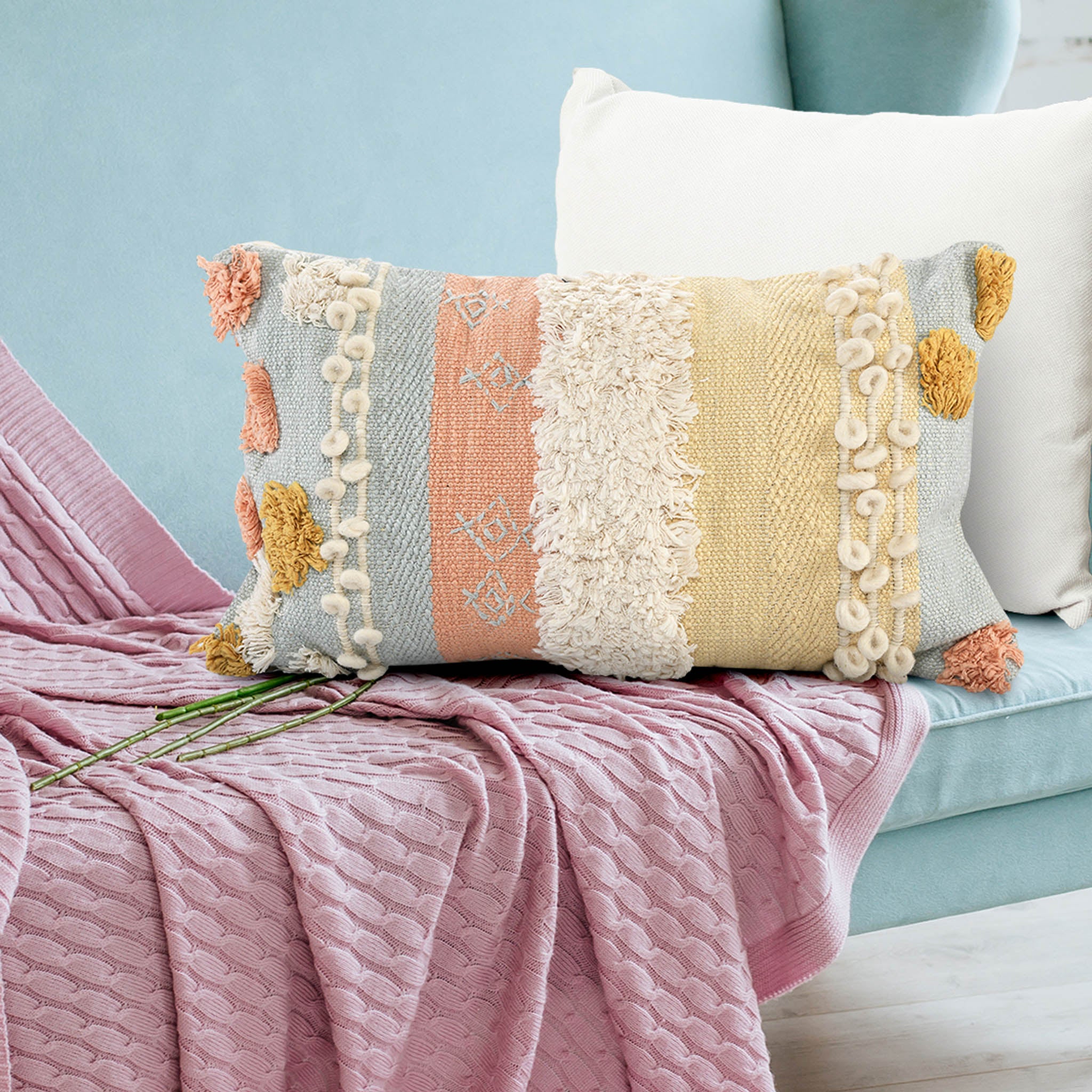 Pastel cushions clearance