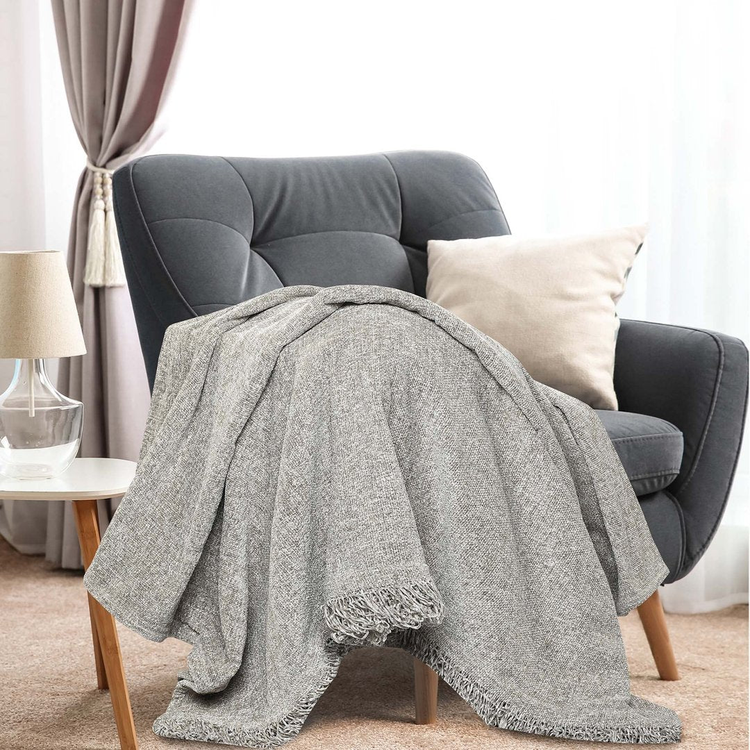 Store Shades of Gray Silky Soft Chenille Throw