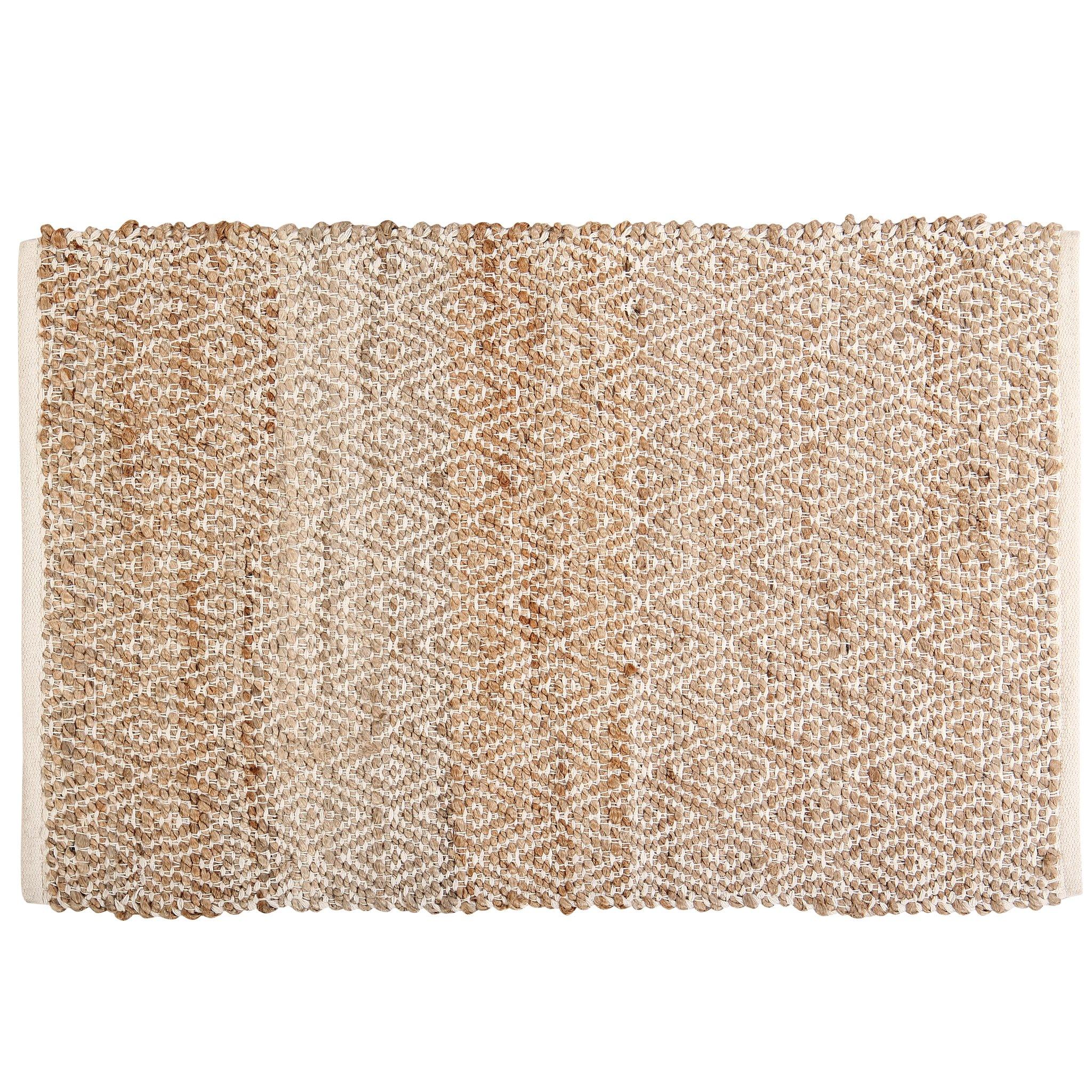 Handwoven jute rug with diamond design weave construction. – Sashaaworld