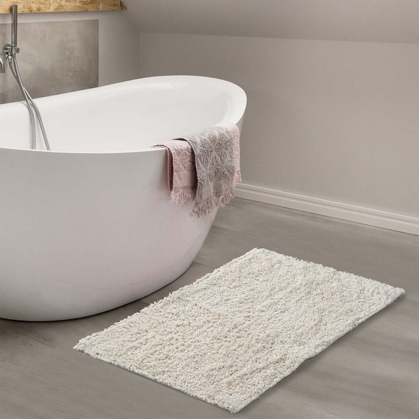 Solid Tufted Bathmat white - Sashaaworld