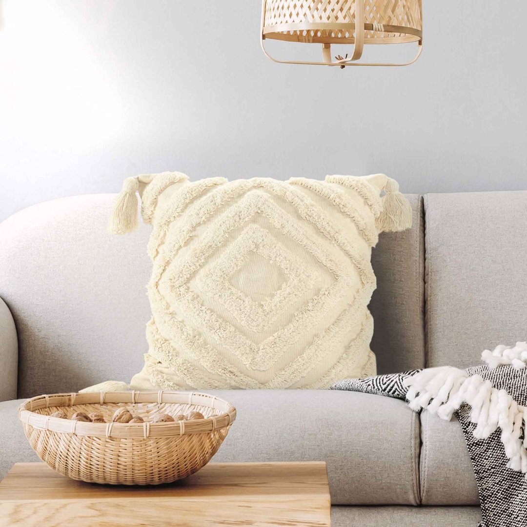 Tufted 2024 lumbar pillow