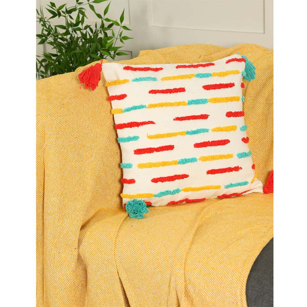 Multi-colored Striped Cushion Cover- Sashaa World