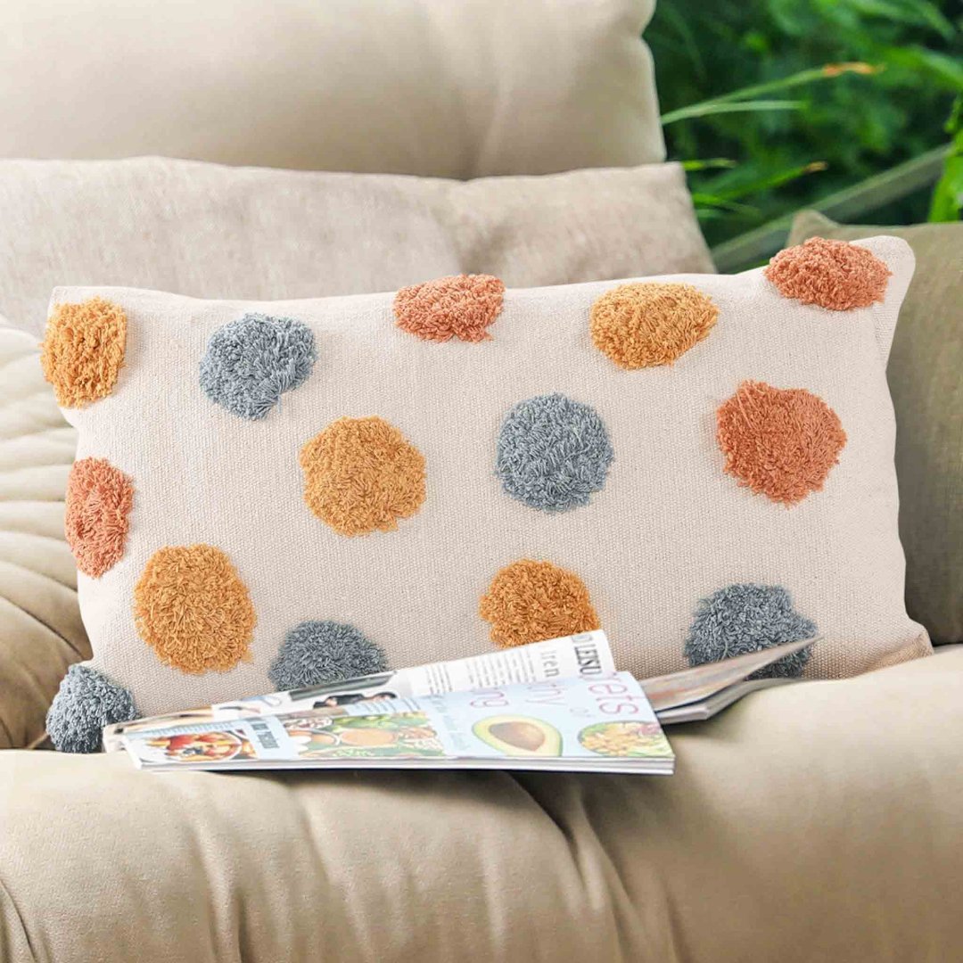 Polka dot outlet cushion