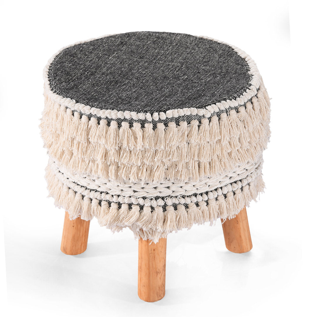 Bohemian Stool in Grey Sashaaworld