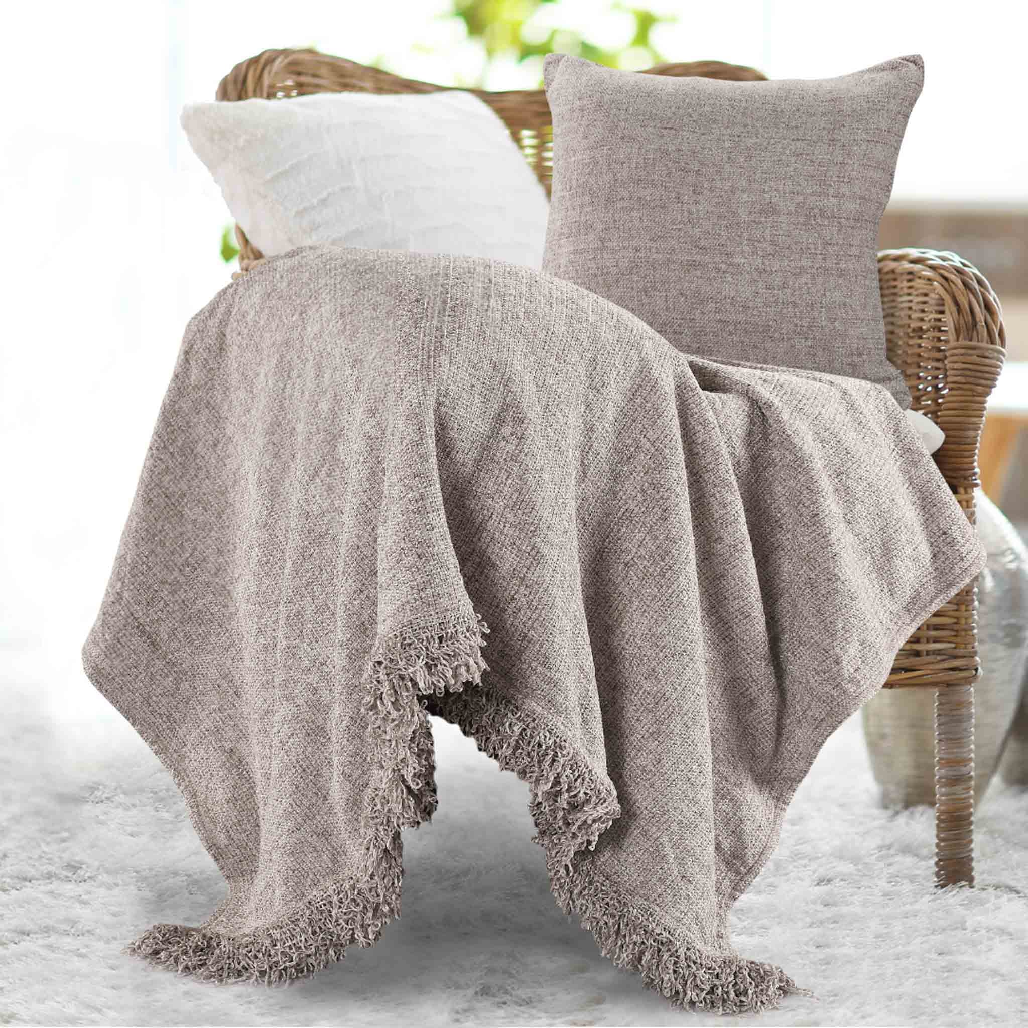 Grey chenille clearance cushion covers